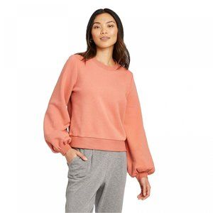 NWT A New Day Bell Sleeve Sweatshirt XS Brick